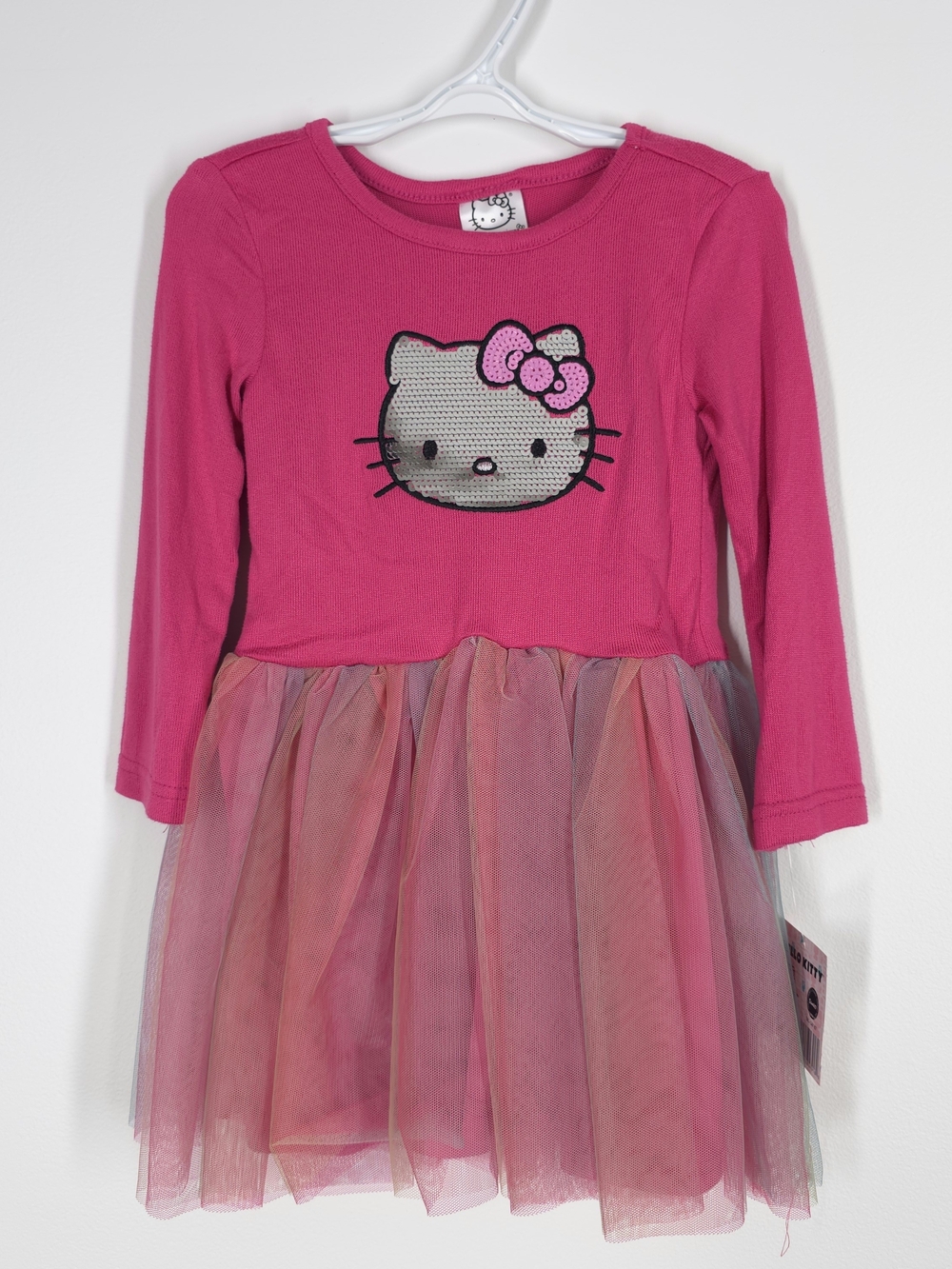 Hello Kitty Girls 3T Pink Sequin Tulle Tutu Dress NWT